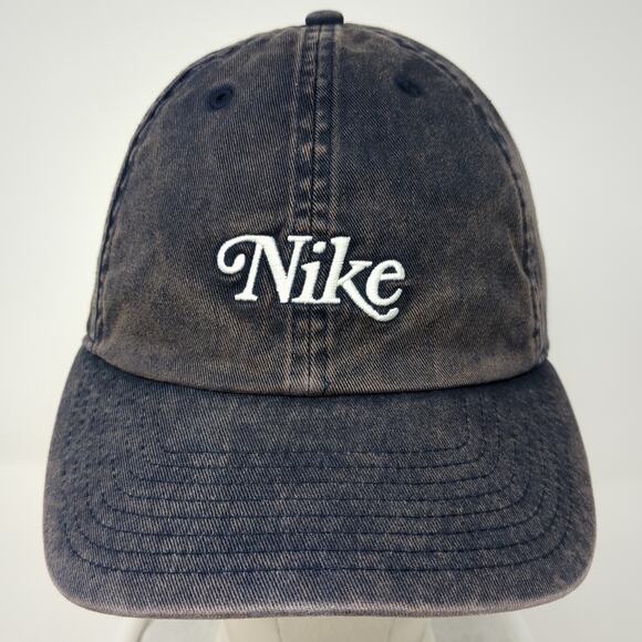 Nike 1972 Slideback Hat Blue One Size Embroidered Adjustable Leather Strap - Picture 2 of 10